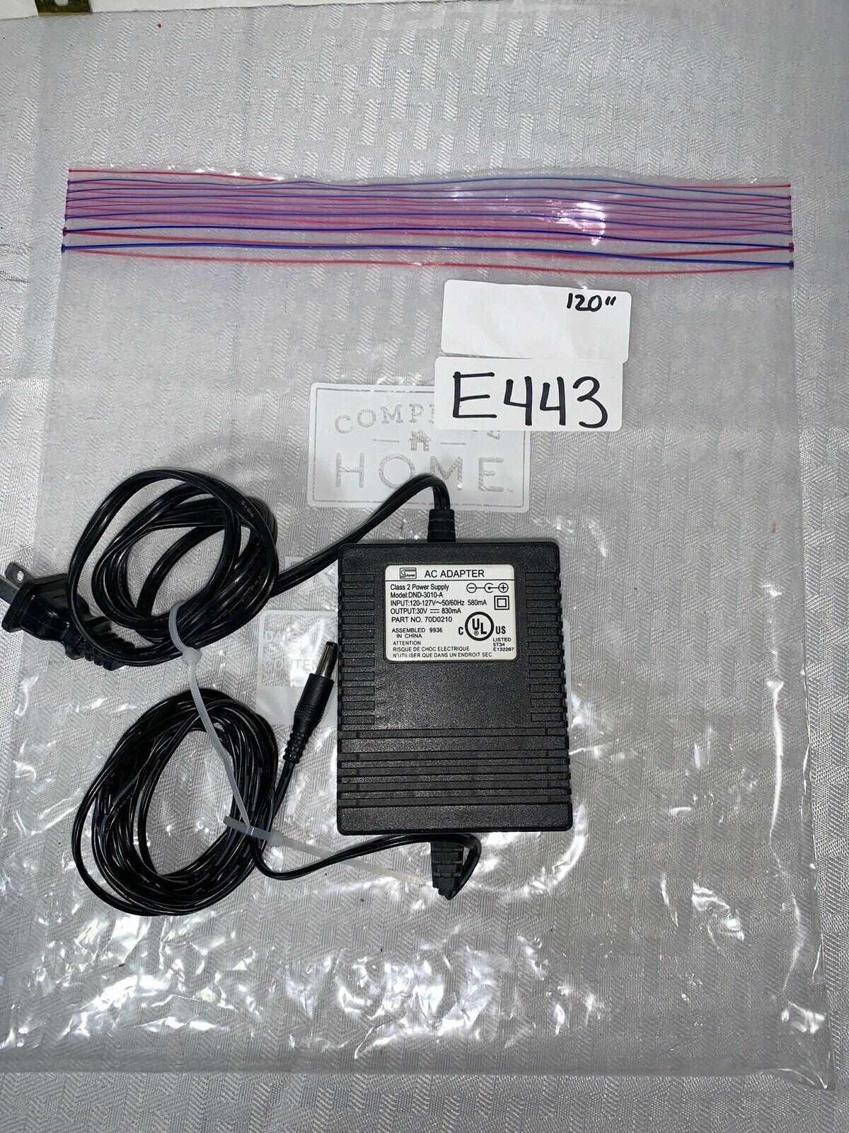 Skynet Model DND-3010-A AC Adapter Output DC 30V 830mA black Type: AC/DC Adapter Brand: Skynet UPC: Does not appl